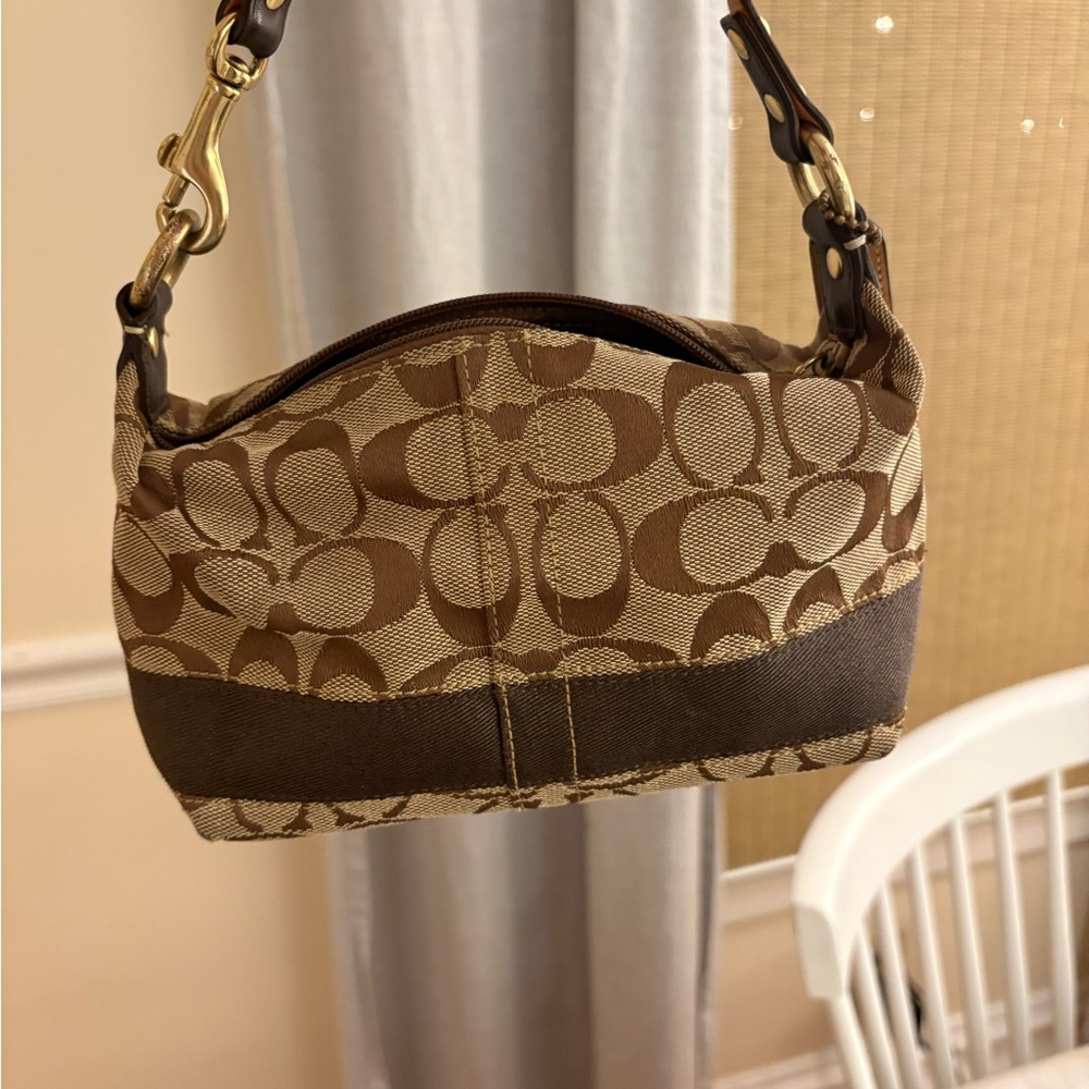 Coach Brown Signature Shoulder Bag